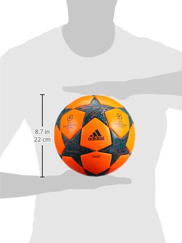 adidas Finale 15 Winter Fußball, Solar Orange/Silver Metallic/Tech Green, 5