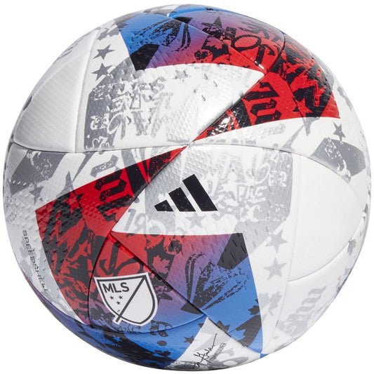 adidas MLS Pro Ball, Unisex, Weiß/Blau/Rot, Größe 5
