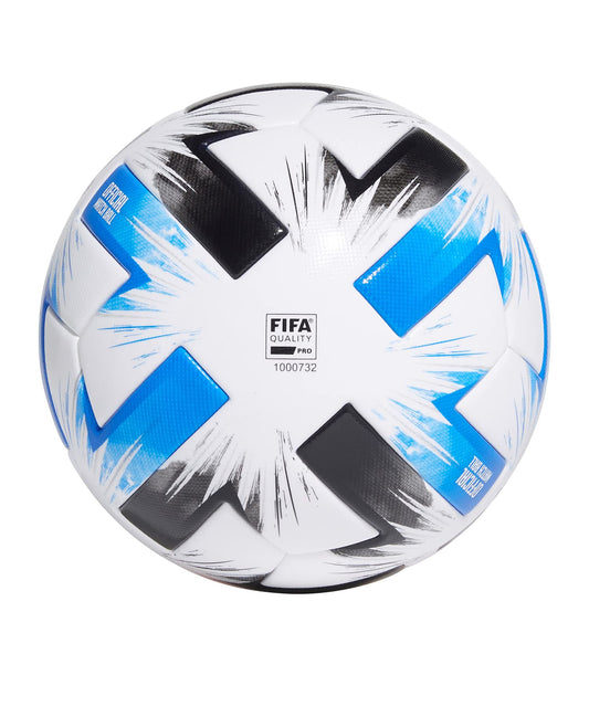 adidas FR8367 Unisex Tsubasa Pro Fußball, White/Solar Red/Glow Blue/Black, 5